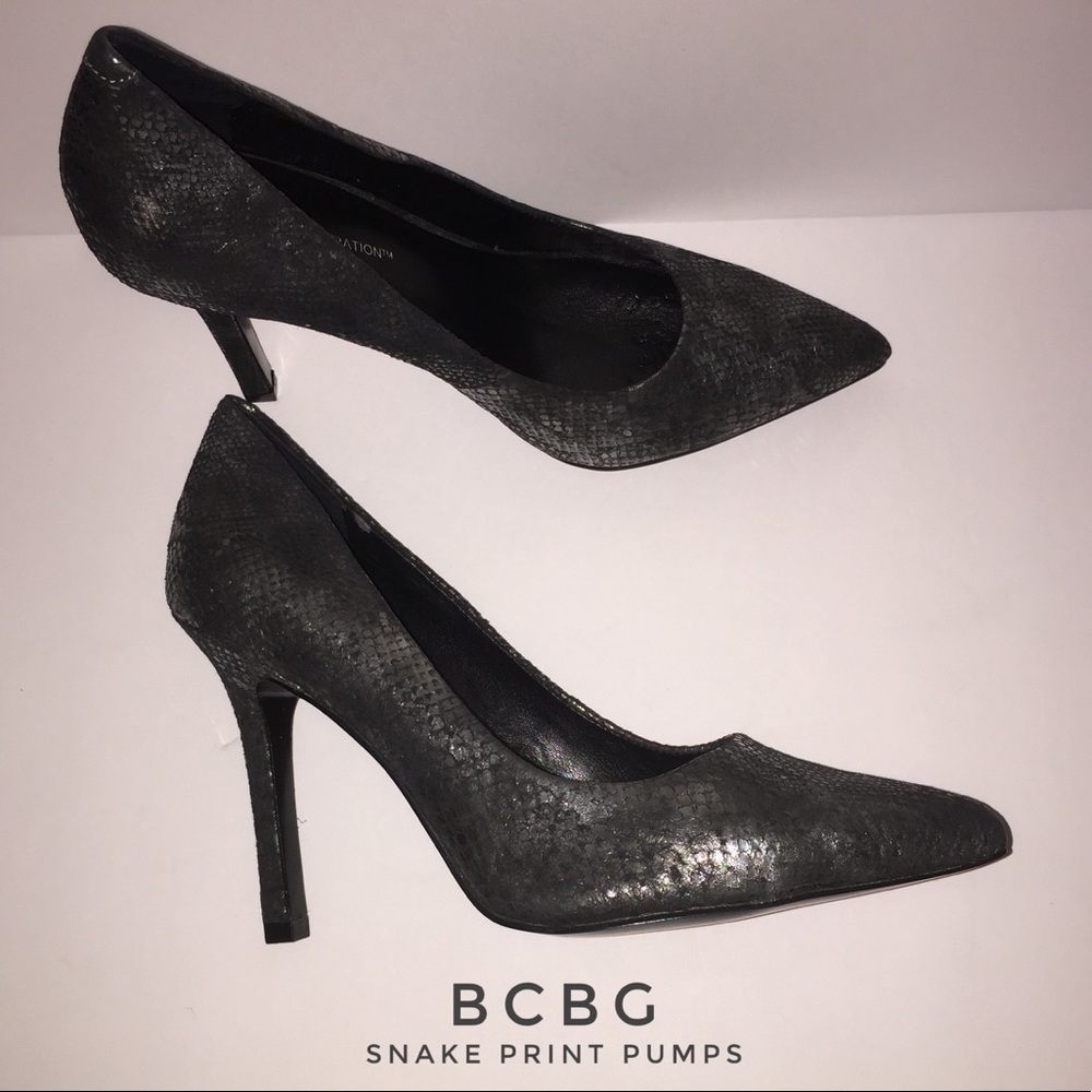 BCBGeneration- Snake Print Pumps